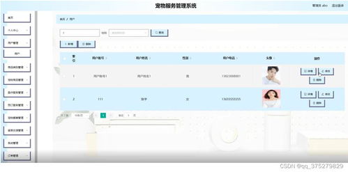 基于Spring Boot與Vue的寵物服務管理系統設計與實現